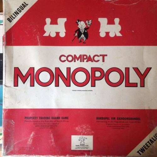 Vintage Compact Monopoly  Bilingual - Metrotoy - Made in RSA