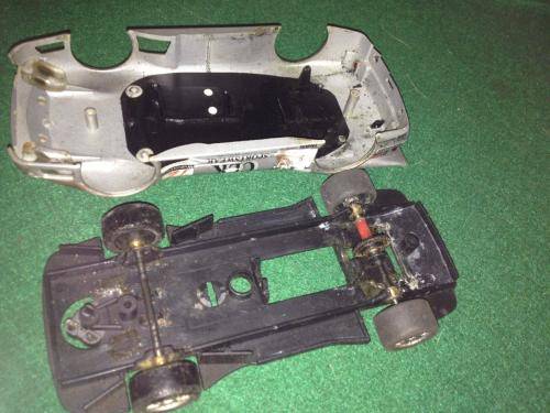 Ninco - Mercedes CLK Body + Chassis - Spares or Repair or Scenery - 1:32 Scale