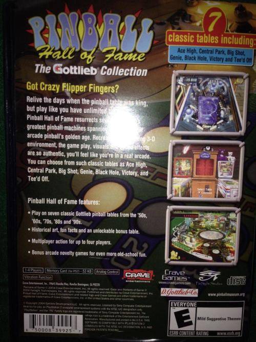 Pinball Hall of Fame - The Gottlieb Collection - Playstation 2 (PS2)