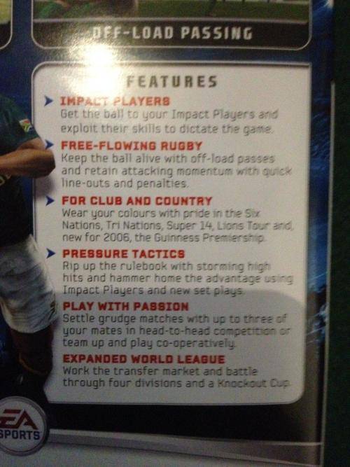 PS2 - EA Sports Rugby 06