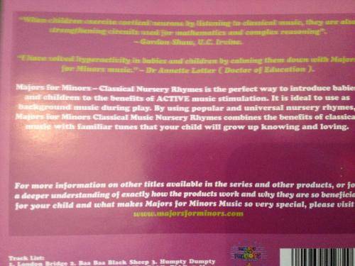 CD - Majors for Minors - Classical Music Nursery Rhymes