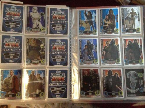 Job Lot Star Wars: Tops Force Attax Trading Cards 189 Cards + Binder