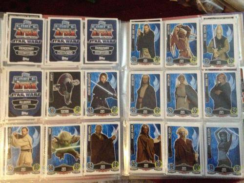 Job Lot Star Wars: Tops Force Attax Trading Cards 189 Cards + Binder