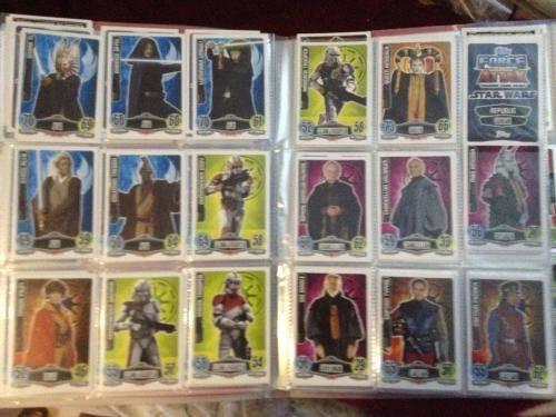Job Lot Star Wars: Tops Force Attax Trading Cards 189 Cards + Binder