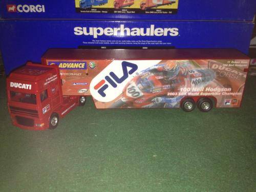 Corgi Super Haulers - Daf 95' Race Transporter - Ducati 1:64 Scale (NOS - New old Stock)