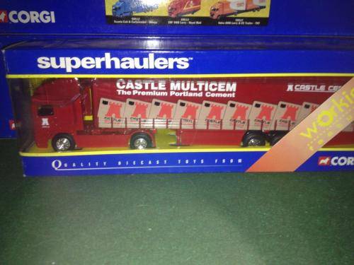 Corgi Super Haulers - ERF Curtainside - Castle Cement 1:64 Scale