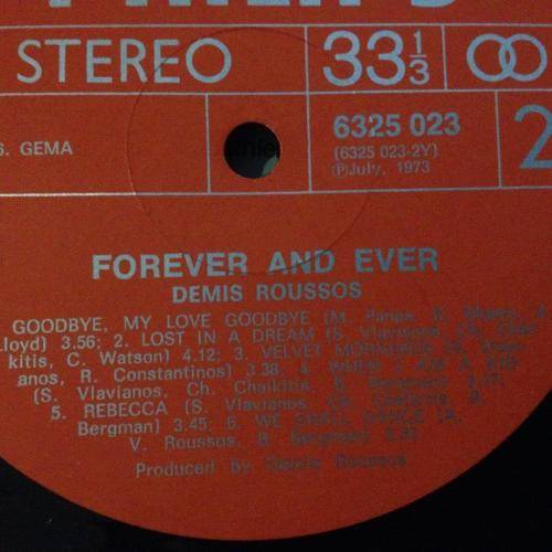 LP - Demis Roussos - Forever and Ever