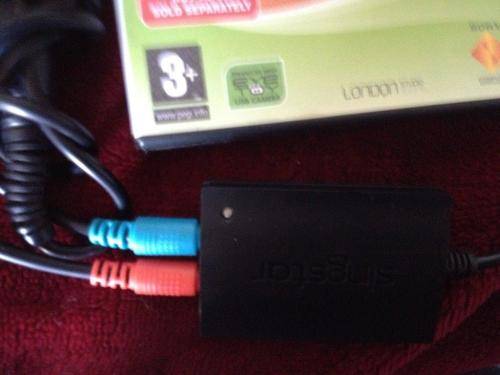 PS2 - Official Sony Singstar Microphones with USB adaptor + Singstar Popworld