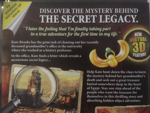 PC - The Secret Legacy - Discover an Egyptian Mystery - Hidden object Game