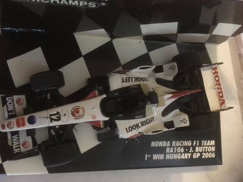 MiniChamps - Honda racing F1 Team RA106 J.Button 1st Win Hungary GP 2006 1:43 Scale Ltd ed 7344pcs