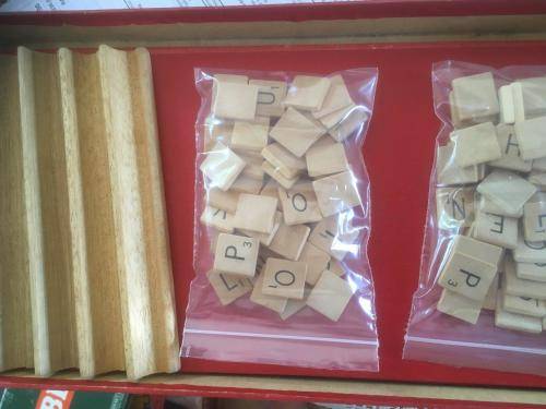 Vintage Scrabble (Wooden Tiles Wooden Holders) - Made in South Africa