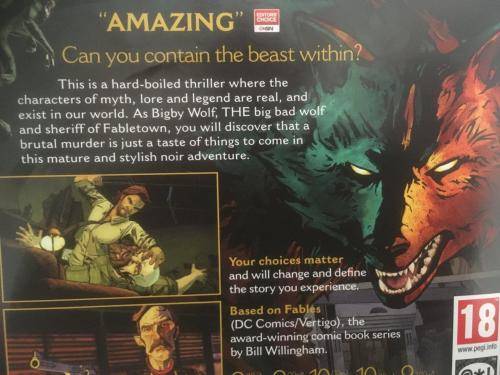 PS4 - The Wolf Among Us - A Telltale Games Series