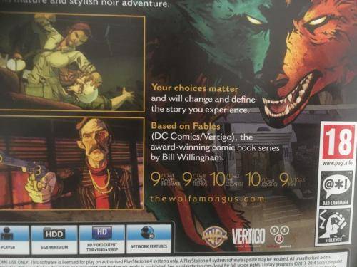 PS4 - The Wolf Among Us - A Telltale Games Series