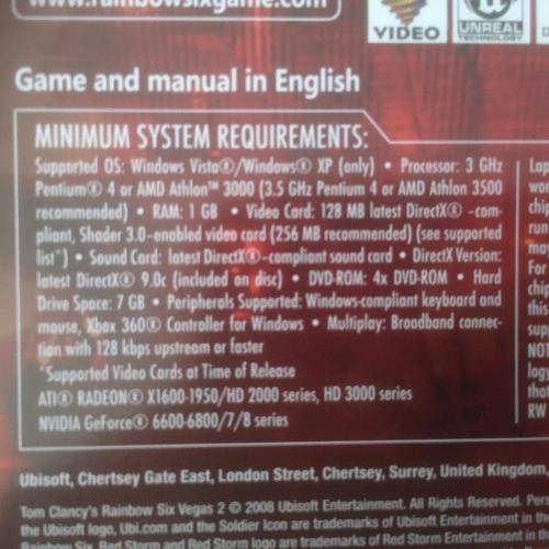 PC - Tom Clancy`s Rainbow Six Vegas 2