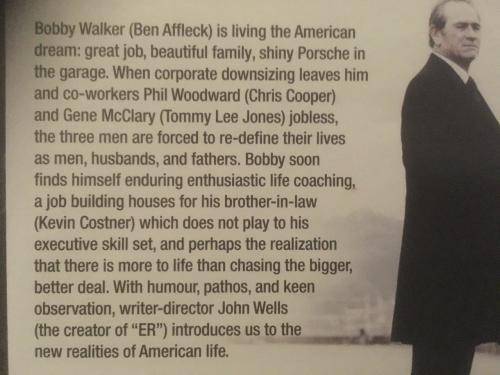 DVD - The Company Men - Affleck Cooper Costner Tommy Lee Jones