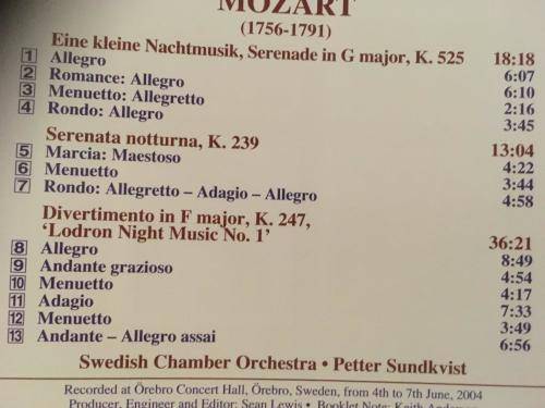 CD - Mozart - Eine Kleine Nachtmusik