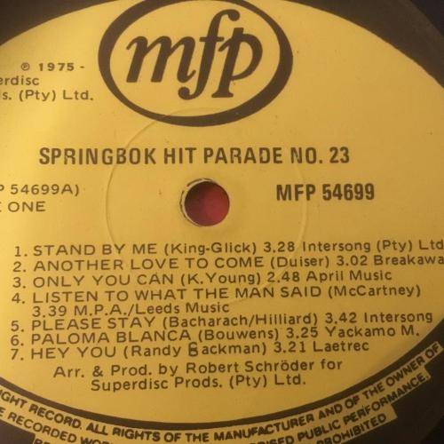 LP - Springbok Hit Parade 23