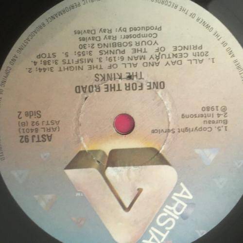 L.P. - The Kinks Live - " One For The Road "