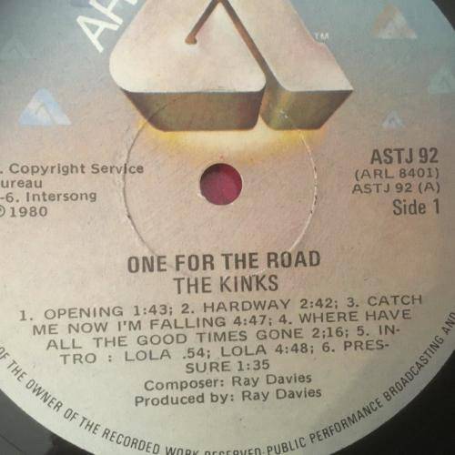 L.P. - The Kinks Live - " One For The Road "