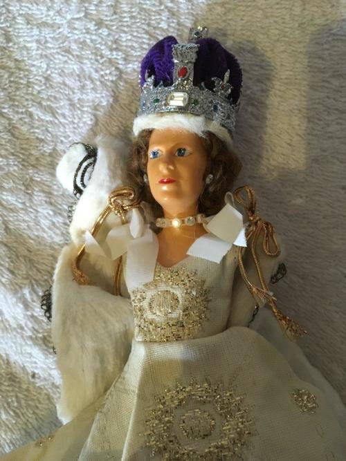 Vintage Peggy Nesbit Queen Elizabeth 1953 Coronitaion Dolls set of 3 see pics and description
