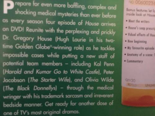 DVD - House M.D Season Four
