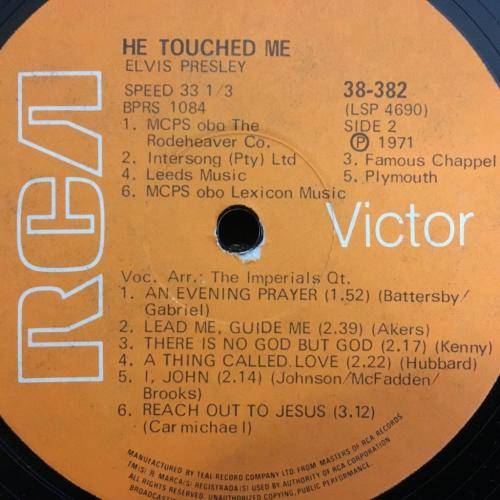 LP - Elvis - He Touched Me