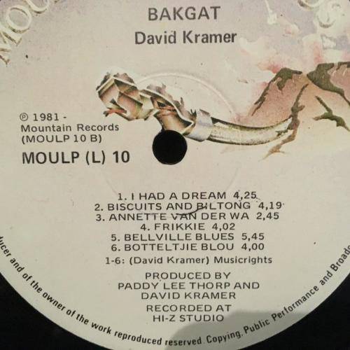 L.P. - David Kramer - Bakgat