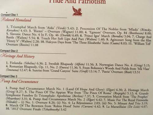 CD - Pride and Patriotism - Discovering the Classics (3cd)