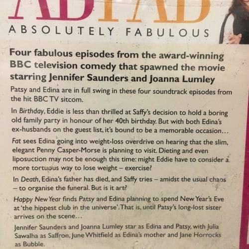 CD - ABFAB - Absolutley Fabulous - 4 BBC Soundtrack Episodes (New Sealed)