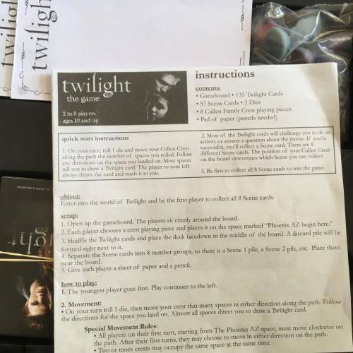 Twilight The Movie Board Game - Cardinal Games 2009