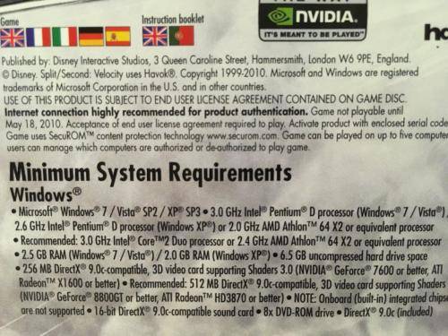 PC - Split / Second Velocity