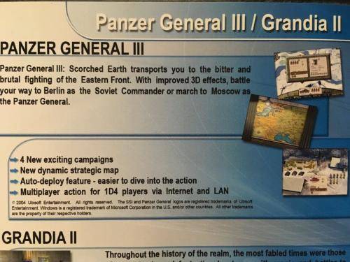 PC - Panzer General Scorched Earth + Grandia II