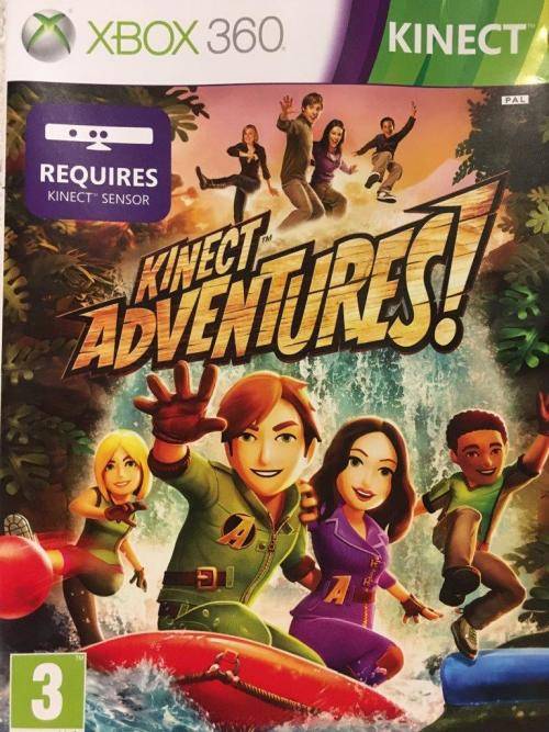 Xbox 360 - Kinect Sensor + Kinect Adventures, Rapala, Sports 1&2 ( 4 Games)
