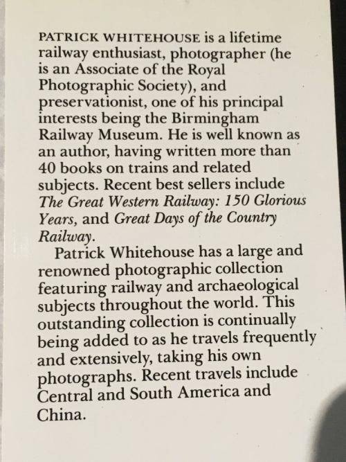 Steam Railways of The World Patrick Whitehouse Hard Cover 256 pages