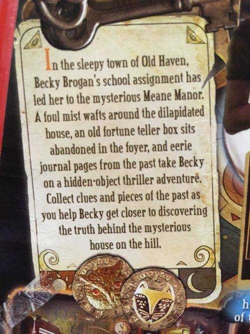 PC - The Mystery Of Meane Manor - Hidden Object Game