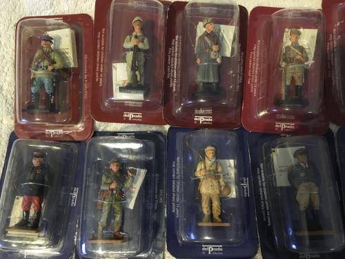 43 x Del Prado Men At War Lead Soldier Collection (+-7cm tall) (new never opened)