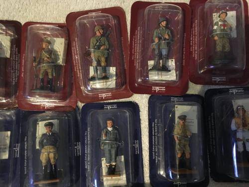 43 x Del Prado Men At War Lead Soldier Collection (+-7cm tall) (new never opened)