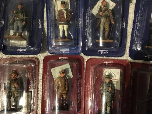 43 x Del Prado Men At War Lead Soldier Collection (+-7cm tall) (new never opened)