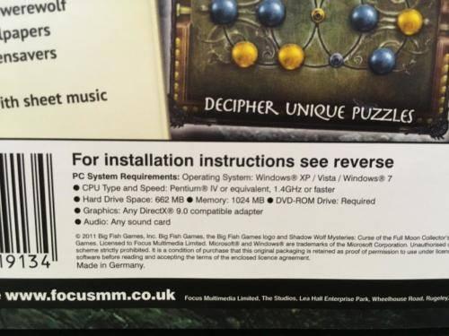 PC - Shadow Wolf Mysteries - Curse of The Full Moon - Hidden Object Game