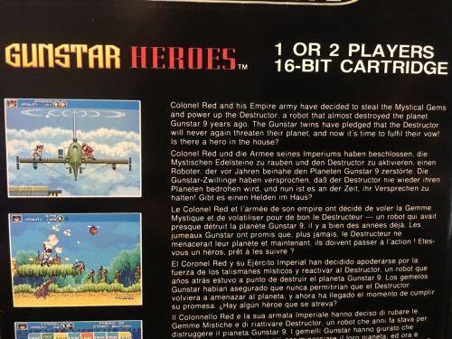 Sega Mega Drive - Gunstar Heroes