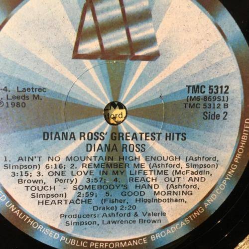 LP - Diana Ross - Greatest Hits