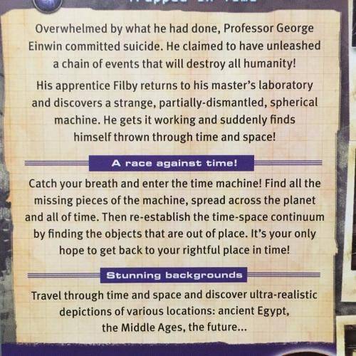 PC - Time Machine Trapped in Time - Hidden Object Game