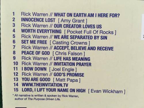 CD - The Invitation - Narrated by Rick Warren