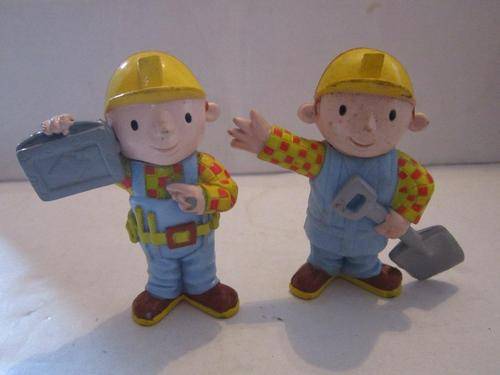 2 Bob The Builder's hard rubber +-7cm