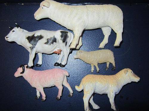 Job Lot Sheep rubber and plastic x 5