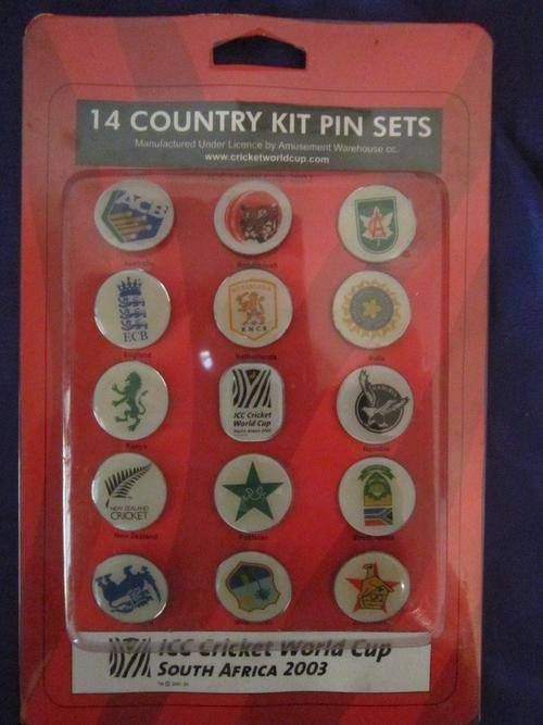 ICC Cricket World Cup 2003  14 Country Pin Sets - Official Product