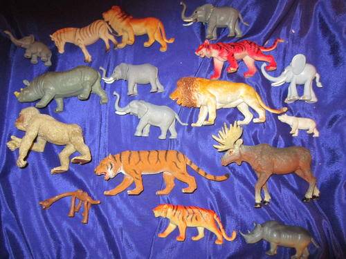 Job Lot 1 Wild Animals rubber and plastic x 17