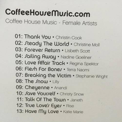 CD - Coffee House Music - Female Artists