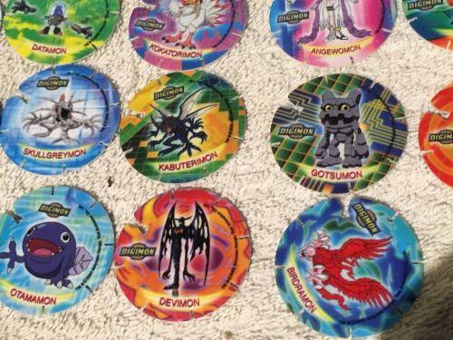Joblot  34 Digimon tazos from 1998 as new