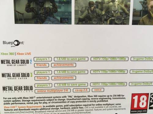Xbox 360 - Metal Gear Solid HD Collection